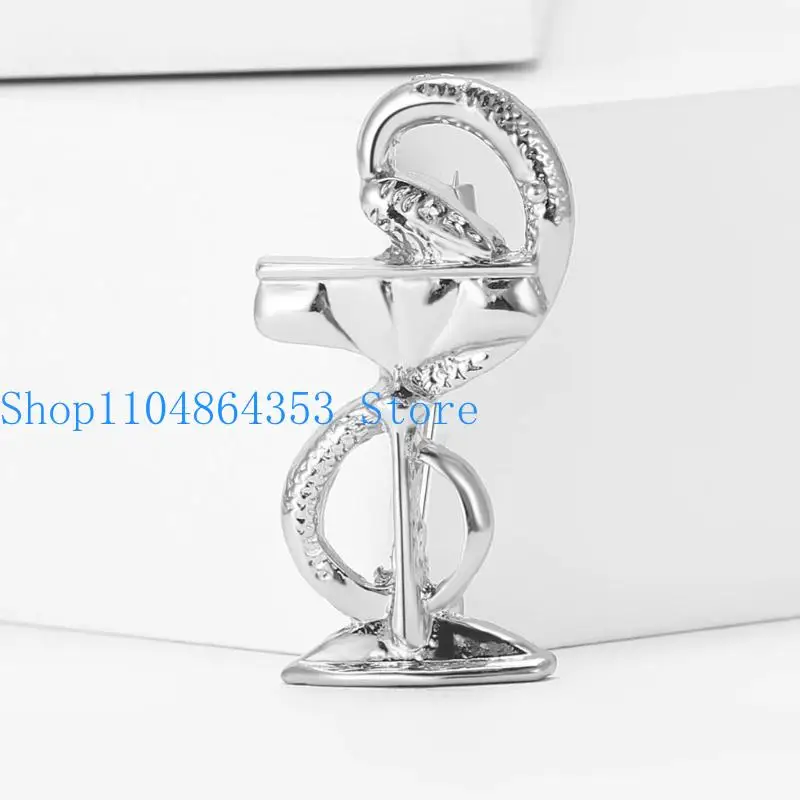 652f عتيقة الأفعى بروش دبوس المادة الفريدة من نوعها Serpentines Designs تعزز شارة الموضة للأساليب المختلفة #3