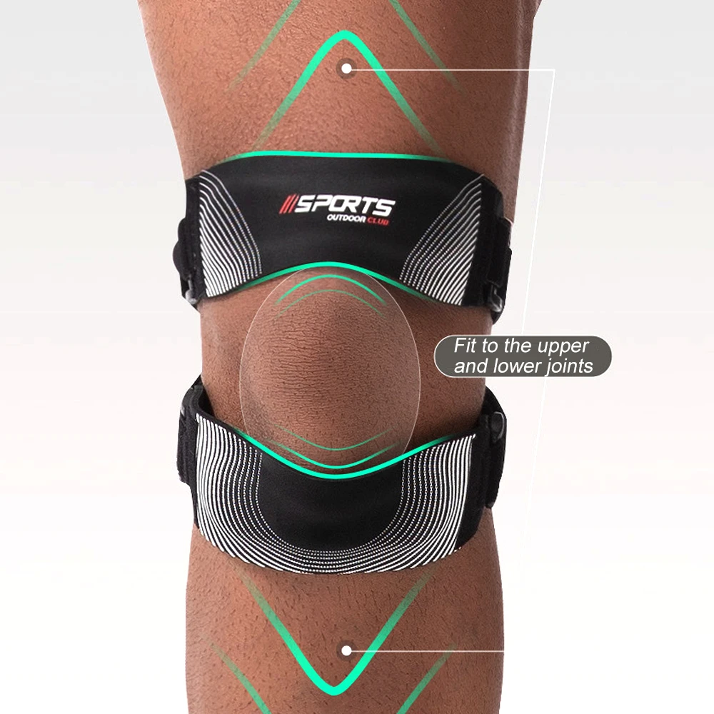 1 Stück Patella-Kniebandage Pro für Meniskusriss, Verstellbare Orthopädische Kompressionsbandage für Patellasehnen mit Patellapolstern – Detail 3