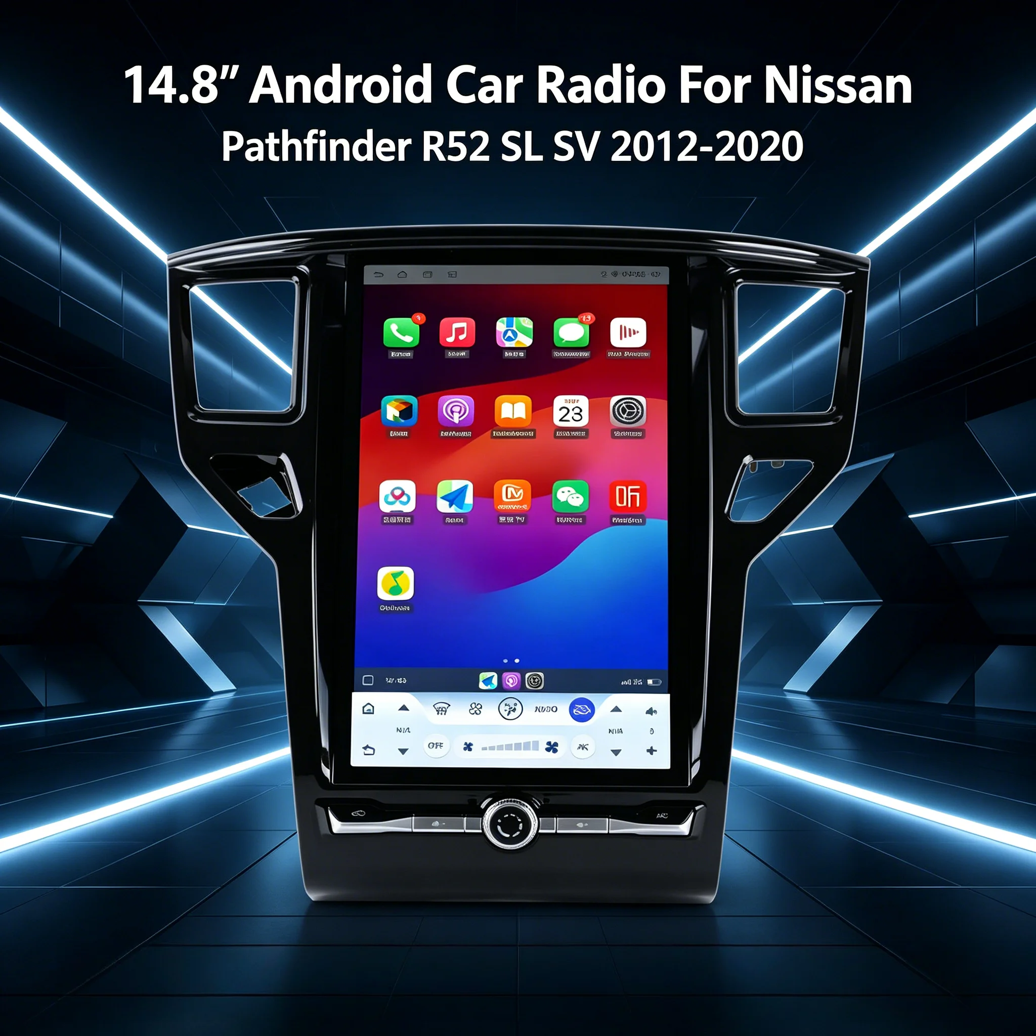 

14.8‘’ Android Car Radio For Nissan Pathfinder R52 SL SV 2012-2020 Multimedia Player Radio Style Wireless Carplay Auto Stereo