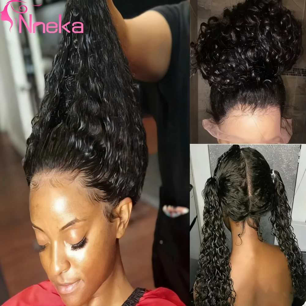 

360 HD Full Lace Front Wigs Curly Wig 100% Human Hair Pre Plucked Deep Wave Invisible Strap Wig 13x4 13x6 HD Lace Frontal Wig