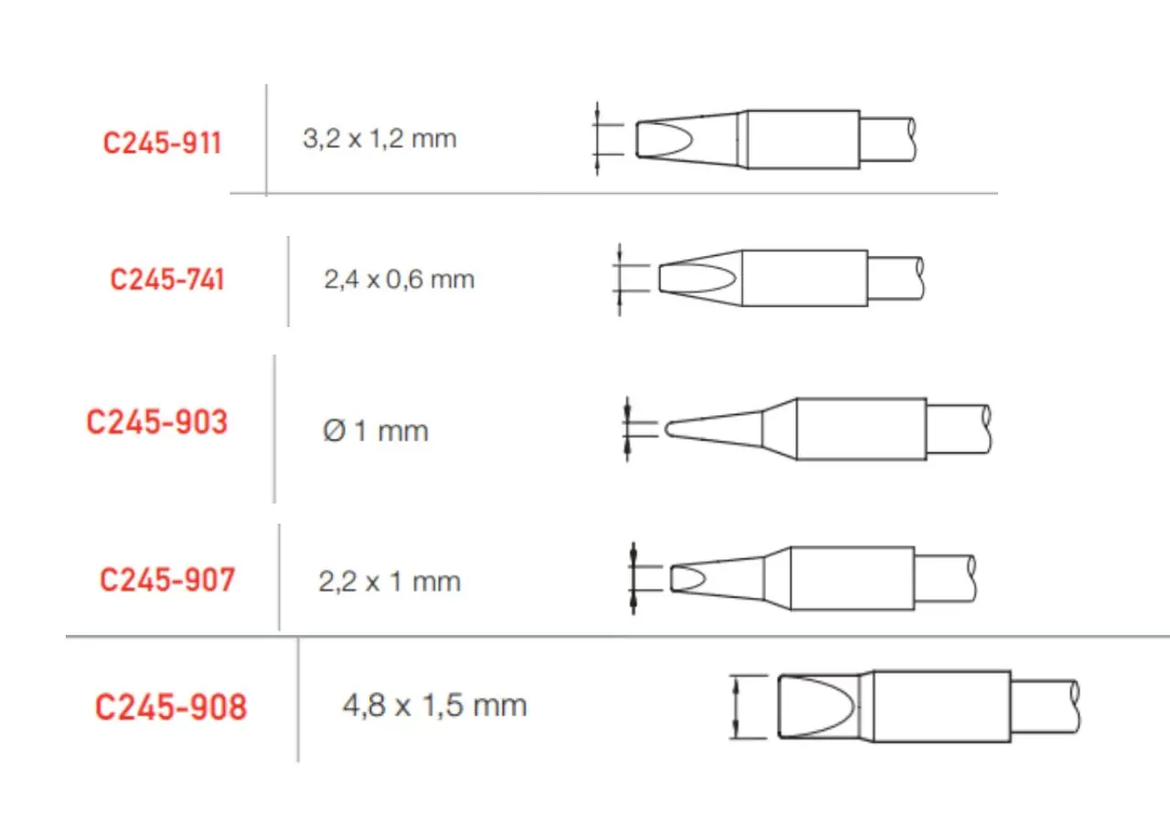 C245 Series Soldering Iron Tips JBC 100% Original C245911/741/908/907 Soldering Iron Repair PCB IC Tools Universal T245 Handle