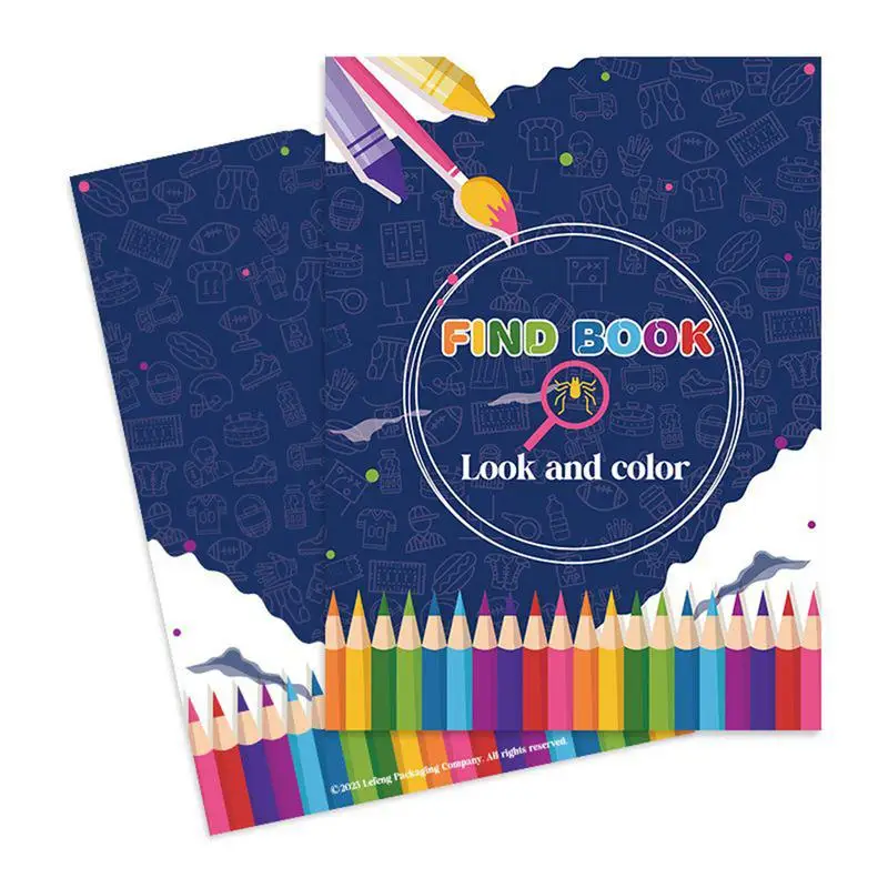 Encuentra un libro para mirar y colorear, actividades para colorear de dibujos animados, relajación para adolescentes, juguete compacto creativo para niños y niñas, juguete de Color para mirar y encontrar