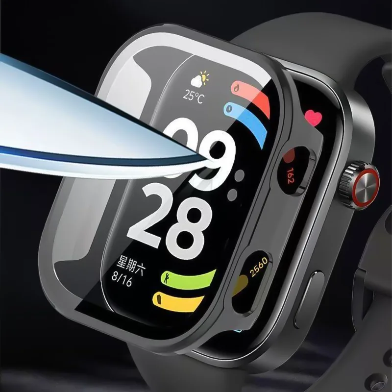 HOT PC Case+Glass for Redmi Watch 6 Screen Protector Anti-scratch Film Bumper Protective Cover for Redmi Watch 6 Accessories