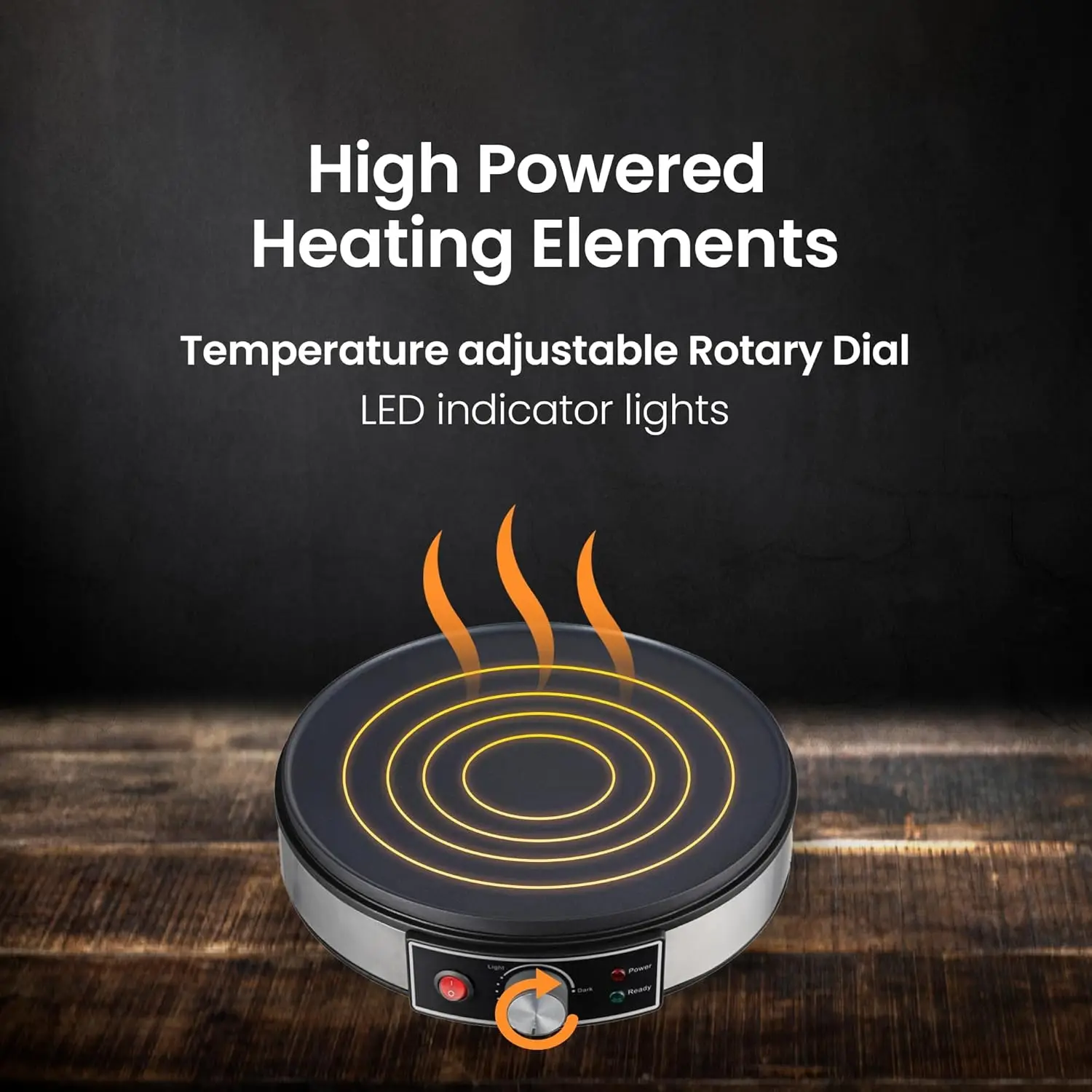 ماكينة صنع الكريب الكهربائية، ماكينة التورتيلا متعددة الوظائف غير لاصقة، مثالية للكريب والفطائر والروتي وملعقة خشبية ورياضة الخليط