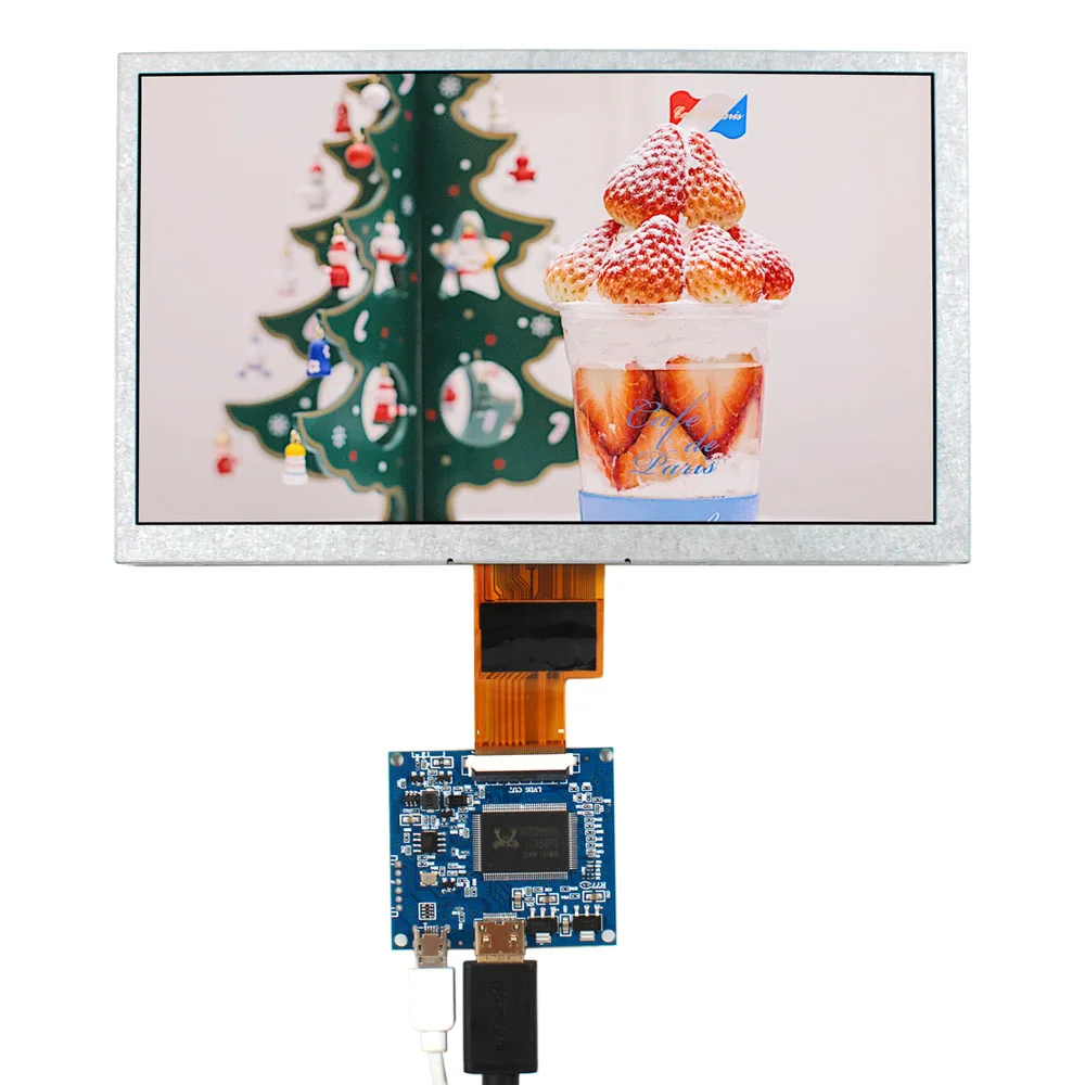 8inch ZJ080NA-08A 1024X600 LCD Screen With HD-MI Board 5VDC Power No OSD