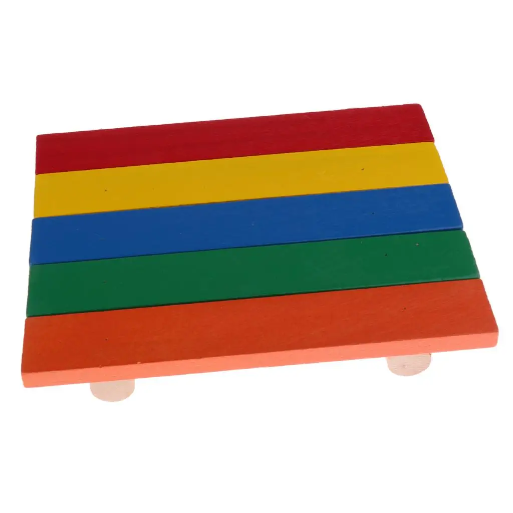 Wooden Platform Station Exercise Toy Parrot Rat Hamster Mouse Fun