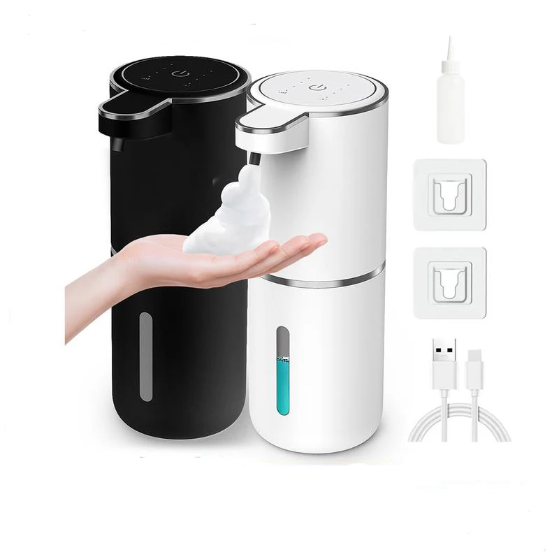 

380ML Low Noise Touchless Tabletop Or Wall-Mounted 4-Levels Adjustable Foam/Liquid Smart Infrared Automatic Sense Soap Dispenser