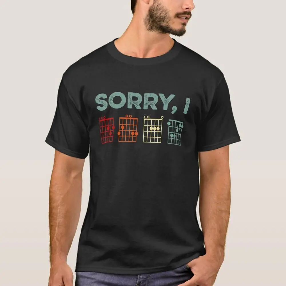 Sorry I-DGAF Funny Hidden Message Guitar Chords Music T-Shirt Anime Graphic T-shirts Y2K Tops New Arrival