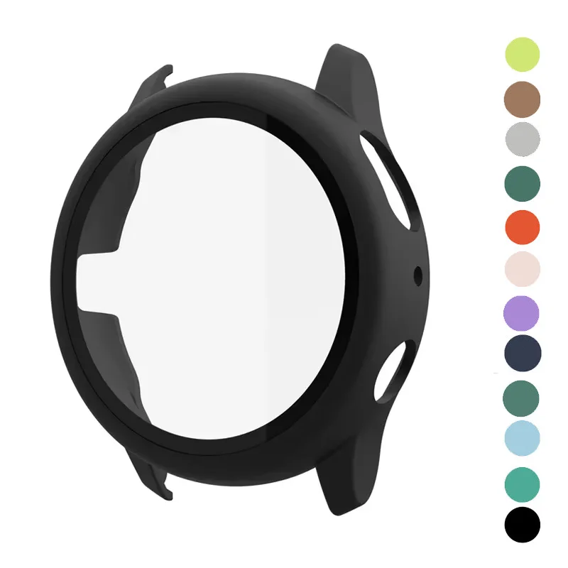 Glass+Case For Samsung Galaxy watch active 2 44mm 40mm All-Around cover bumper+Screen Protector film correa active2 44 mm 40 mm