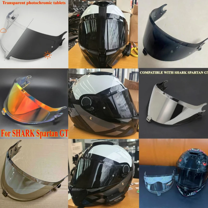 

1PC Photochromic Shield Visor Lenses for SHARK Spartan GT Helmet Visor Full Face Viseira Capacete Racing Helmet Parts