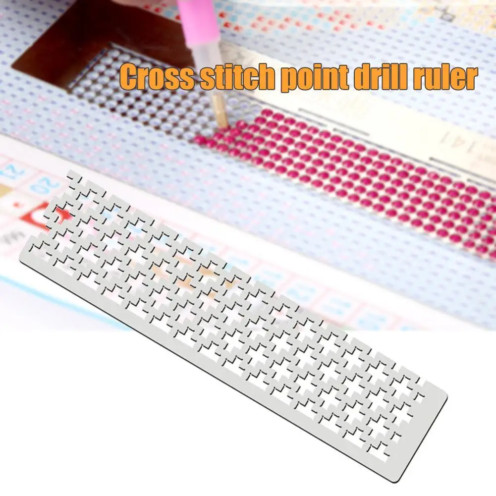 125 DIY Diamond Painting Tools Square Drill DIY Mental Handmade Scrapbooking Photo Cross Stitch Point Drill Net Ruler