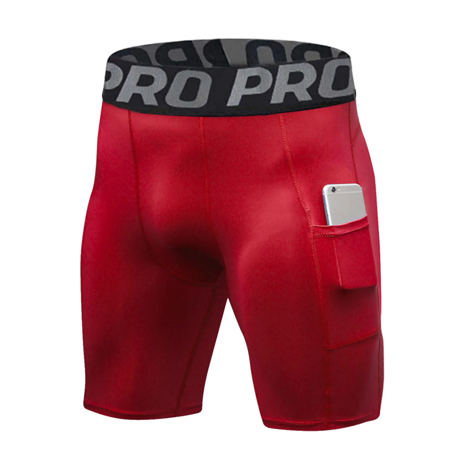 Compression Shorts Men's Anti-Chafing Underwear Base Layer Quick Dry Running Shorts with Pockets for Workout and Gym Activities