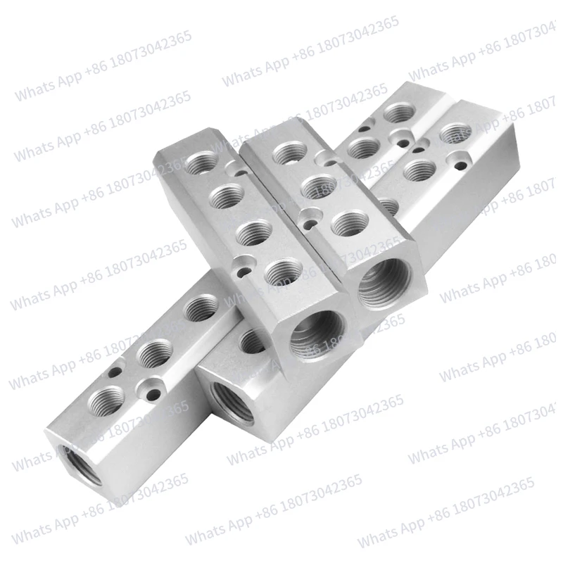 

30x30mm Air Manifold Distributor PT1/2 to PT1/4 Drain Diverter Oil Exhaust Distributor Air Source Distribution Row 2-10 Way