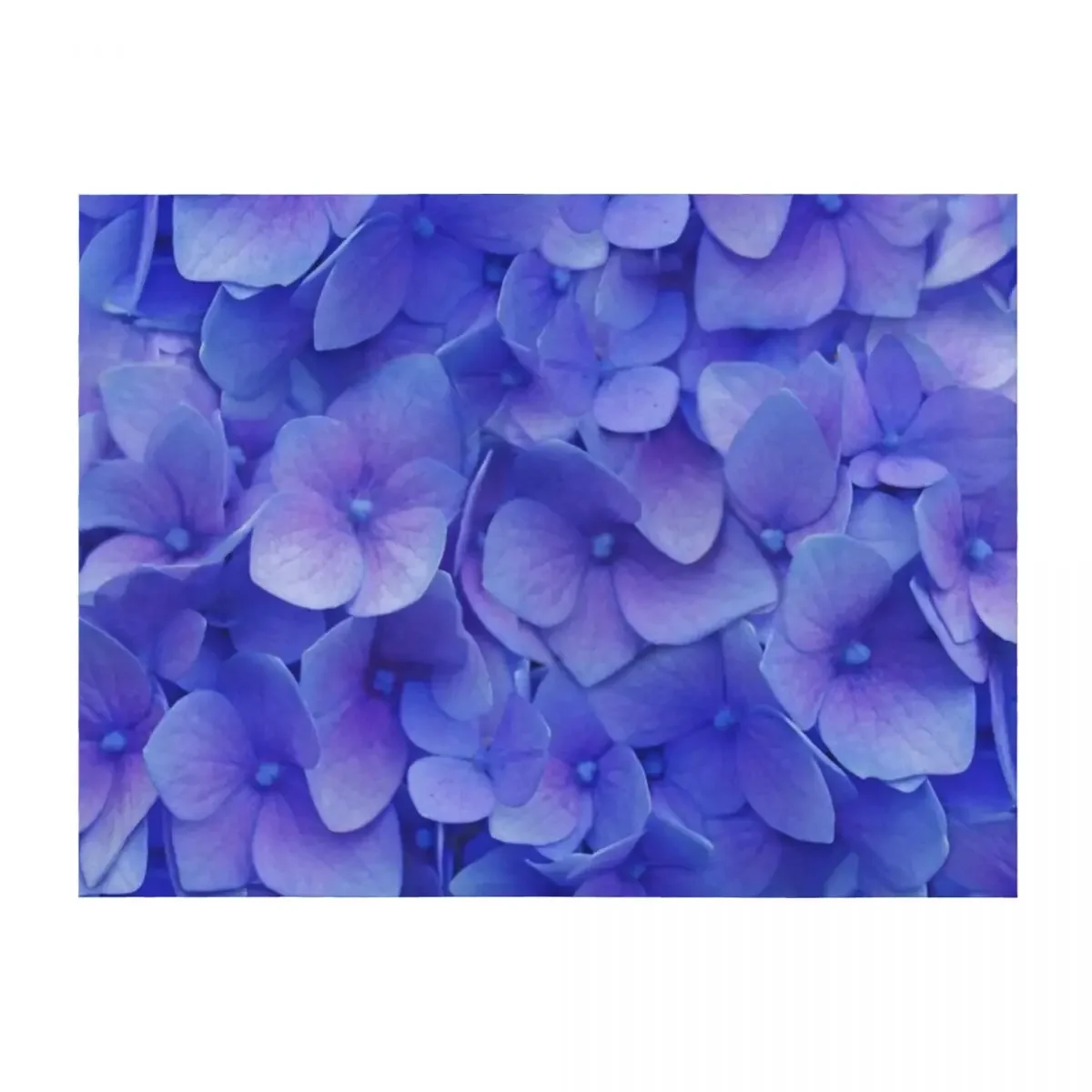 

Hydrangea blue Throw Blanket Baby Sofa blankets and throws Bed Blankets