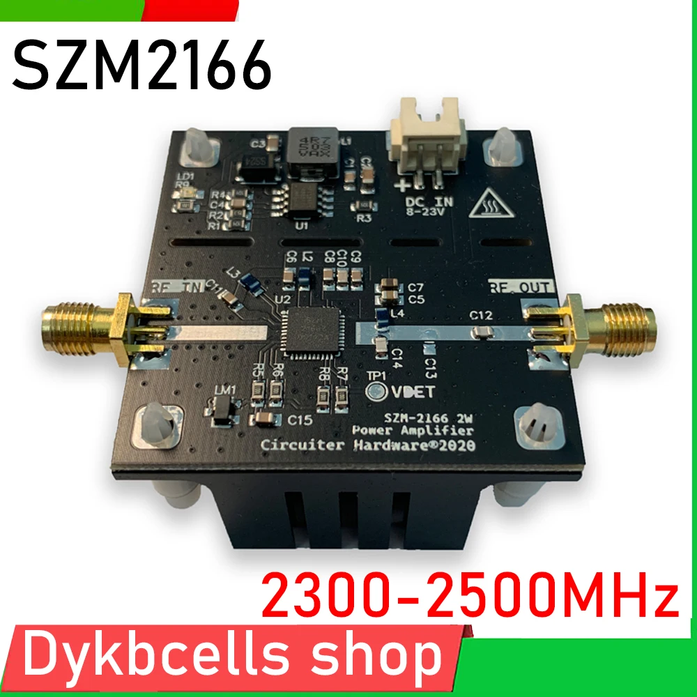 SZM2166 2W Microwave Amplifier  2.4Ghz RF Power Amplifier  2400MHz 33dBm  12V 24V DC 2.4G Wi Fi Sweep Shielded Bluetooth