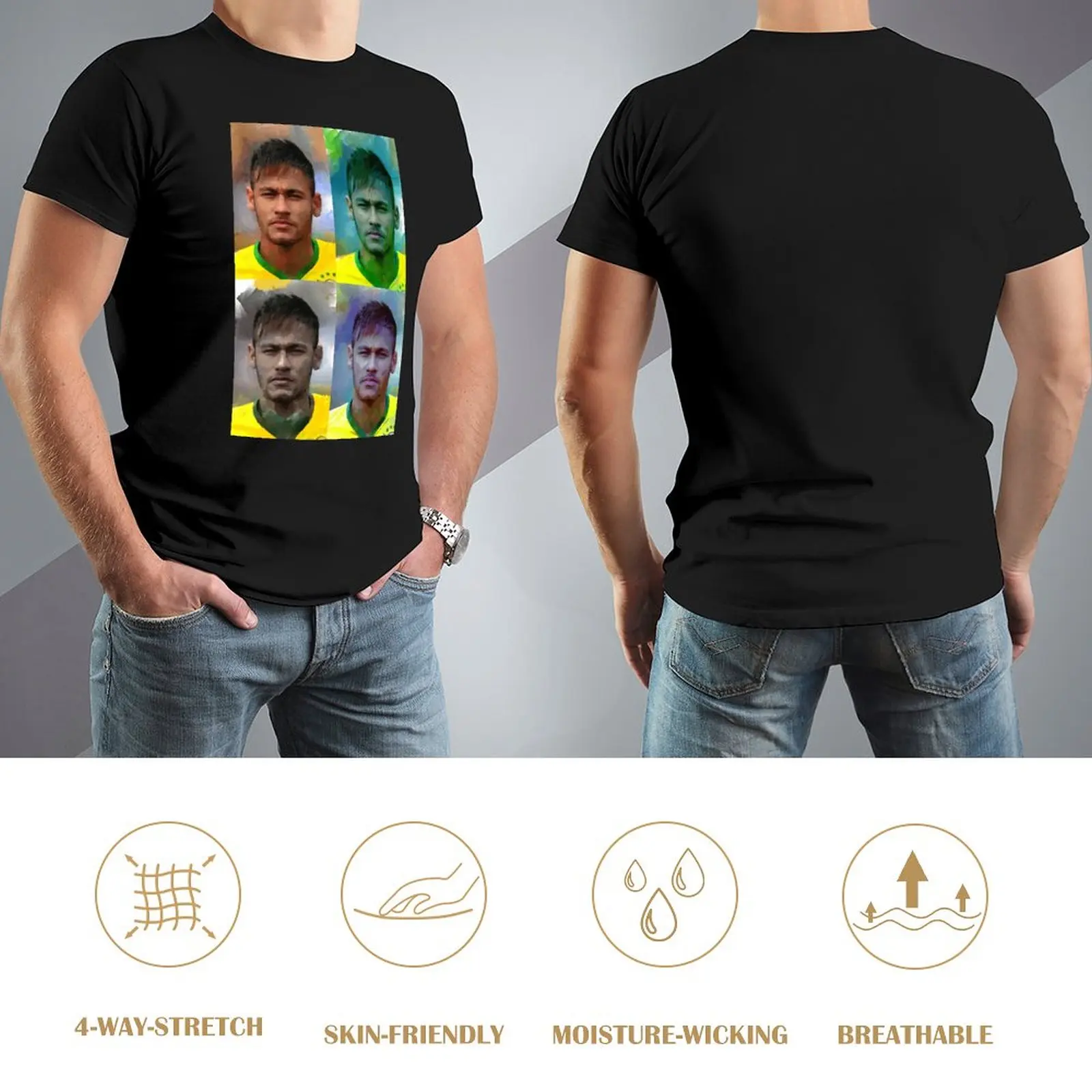 T-shirts Neymar And Jr Brazil Celebrate Soccer Striker 39 Graphic Cool Campaign Travel USA Size Top Quality