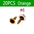 20pcs Orange Size 6