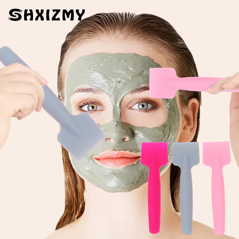 Shovel Shape Facial Mask Brush Silicone Facial Mask Stick Apply Mud Film Soft Facial Mask Brush Facial Beauty Tool