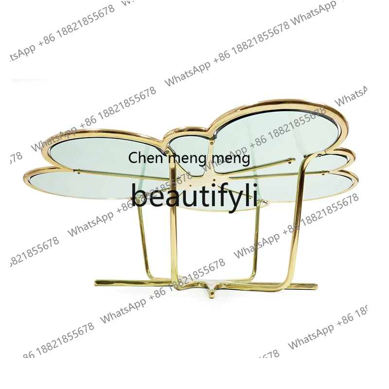 

Light Luxury Modern Tempered Glass Coffee Table Simple Small Apartment Living Room Tea Table Tea Side Table