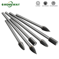 150mm Length 1Pc  6/8/10/12mm ACDEFGHLM Tungsten Carbide Rotary Files  Burr Drill Bit Woodworking Metal Milling Cutter