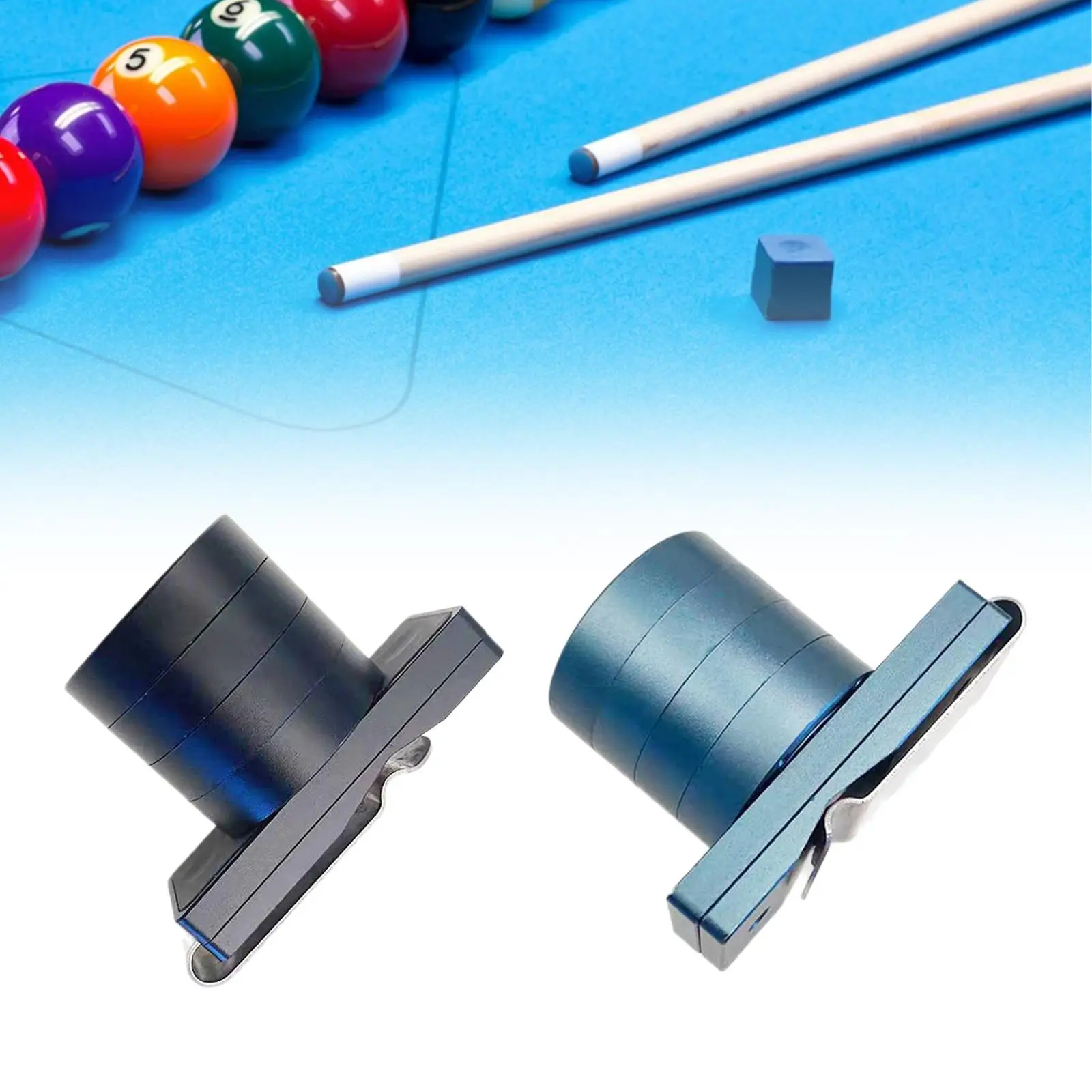 Pool Cue Chalk Holder, Snooker Metal, ferramenta prática, clip de bolso