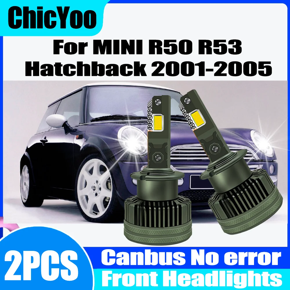 

2 шт. светодиодные фары 3570 CSP с высокой мощностью, 120 Вт, 30000 лм, 6000K, белые, для MINI R50 R53 Hatchback 2001-2005