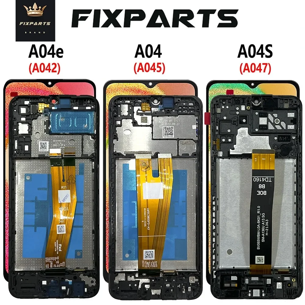 Tested Well For Samsung Galaxy A04 A04e A04s LCD Display Touch Screen Digitizer Assembly A042 A045F A047F LCD Screen With Frame