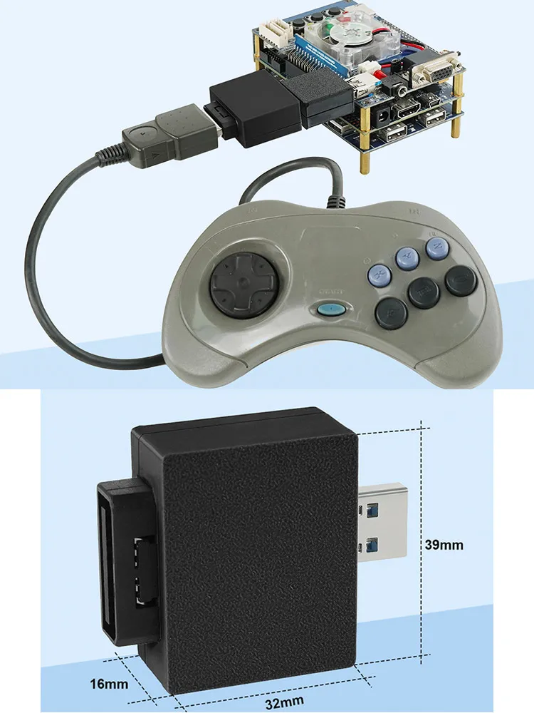 Adapter SNAC do kontrolera gier Saturn/SNES/NES Konwerter gamepada do konsoli MiSTer FPGA — zdjęcie produktu 7