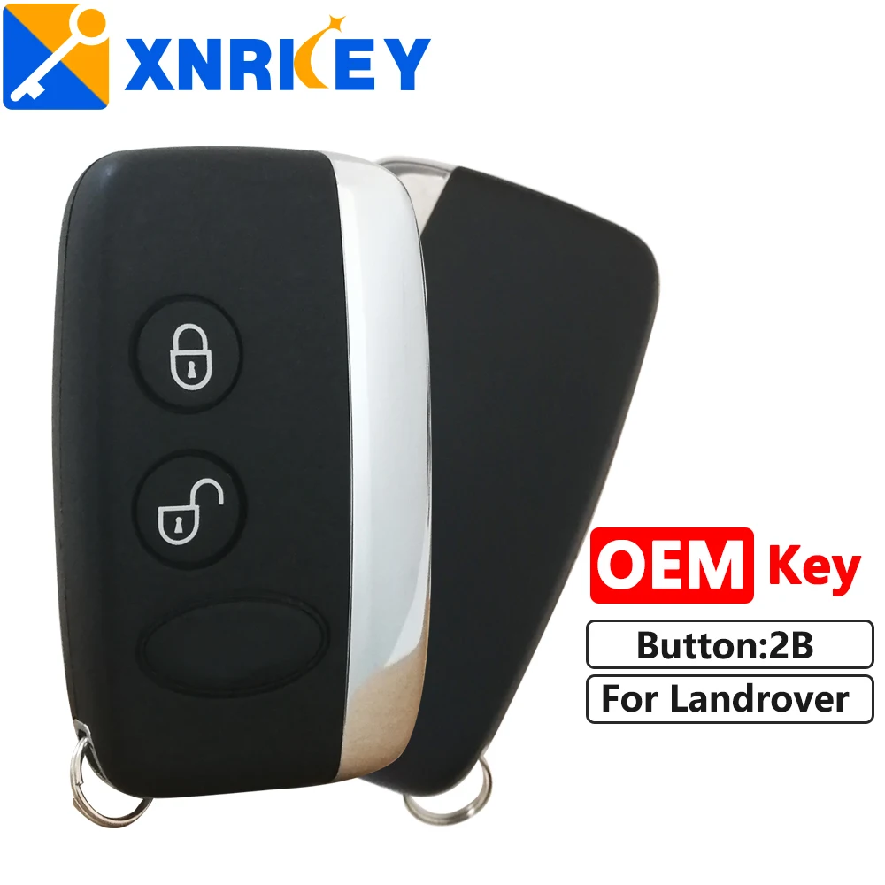 

XNRKEY 2 Button Car Key or Key Shell for Land Rover Discovery 5 LR 4 for Range Rover Autobiography Velar Sport Vogue ABS Chrome