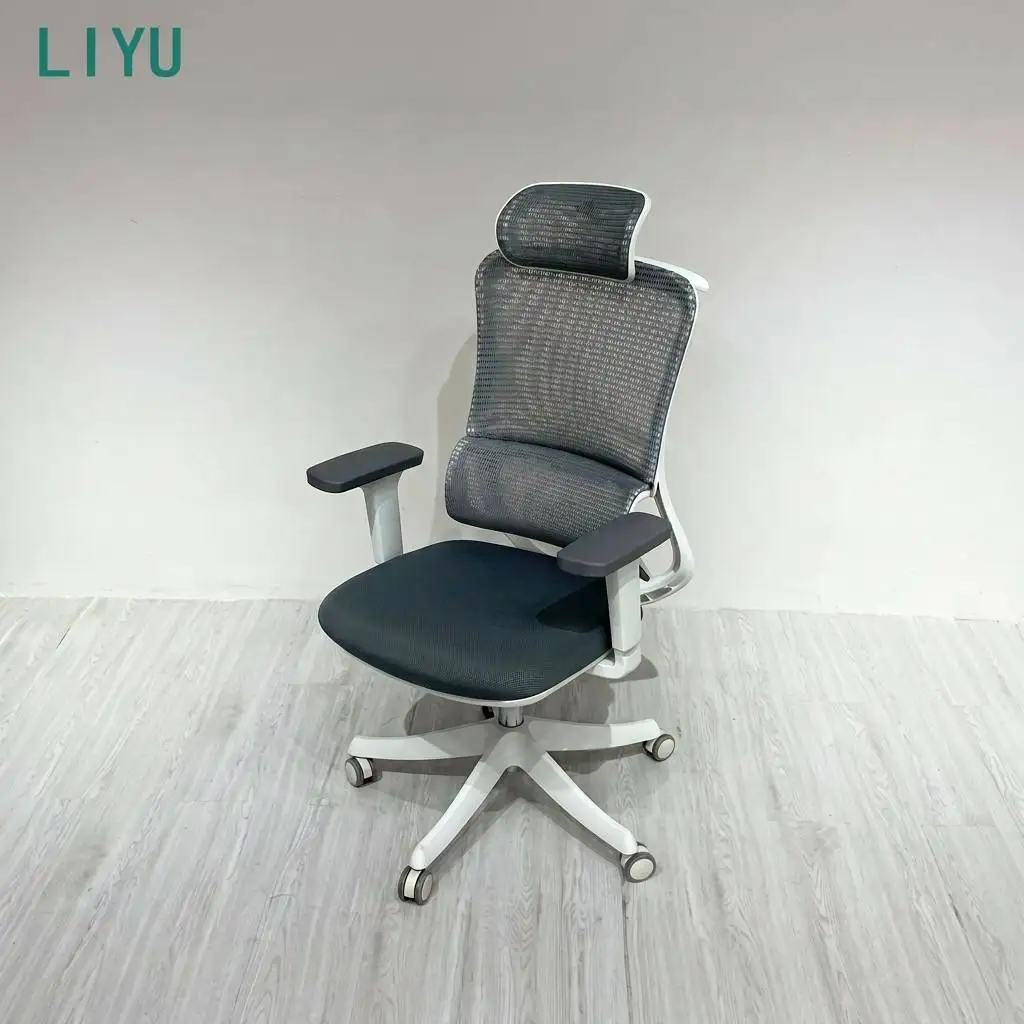 LIYU Ergonomic Office Chair With Adjustable Headrest And Lumbar Support High-Back Mesh Computer Chair For Office BIFMA Standard