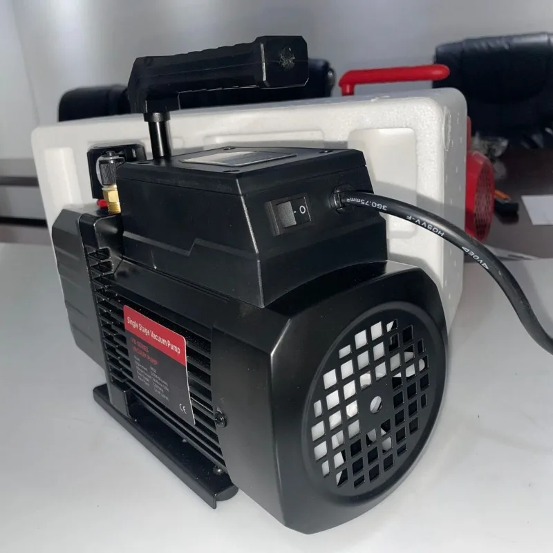 Single Stage Vacuum Pump With Pressure Gauge For Resin Defoaming Laboratory Refrigeration Air Collecting