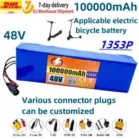 New 48V 100Ah 2000W 13S3P DC/T Lithium Ion Battery Pack Suitable for 48V Motors with BMS+54.6V Charger