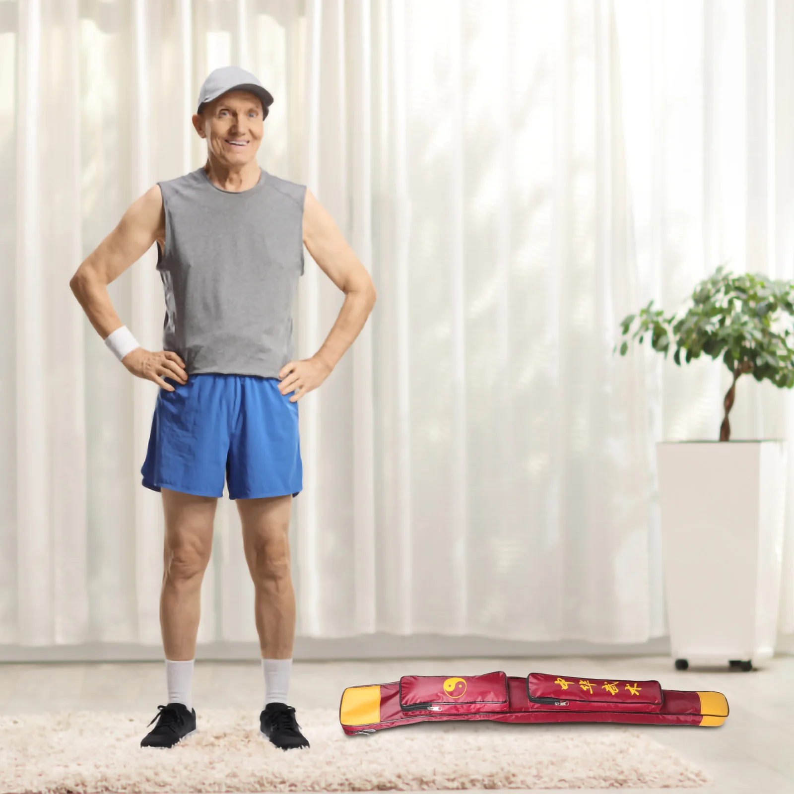 حقيبة حمل سيف قماشية ممتازة، حقيبة تخزين بسحاب طويل، خفيفة الوزن، مقاومة للاهتراء، للسفر في الهواء الطلق #1