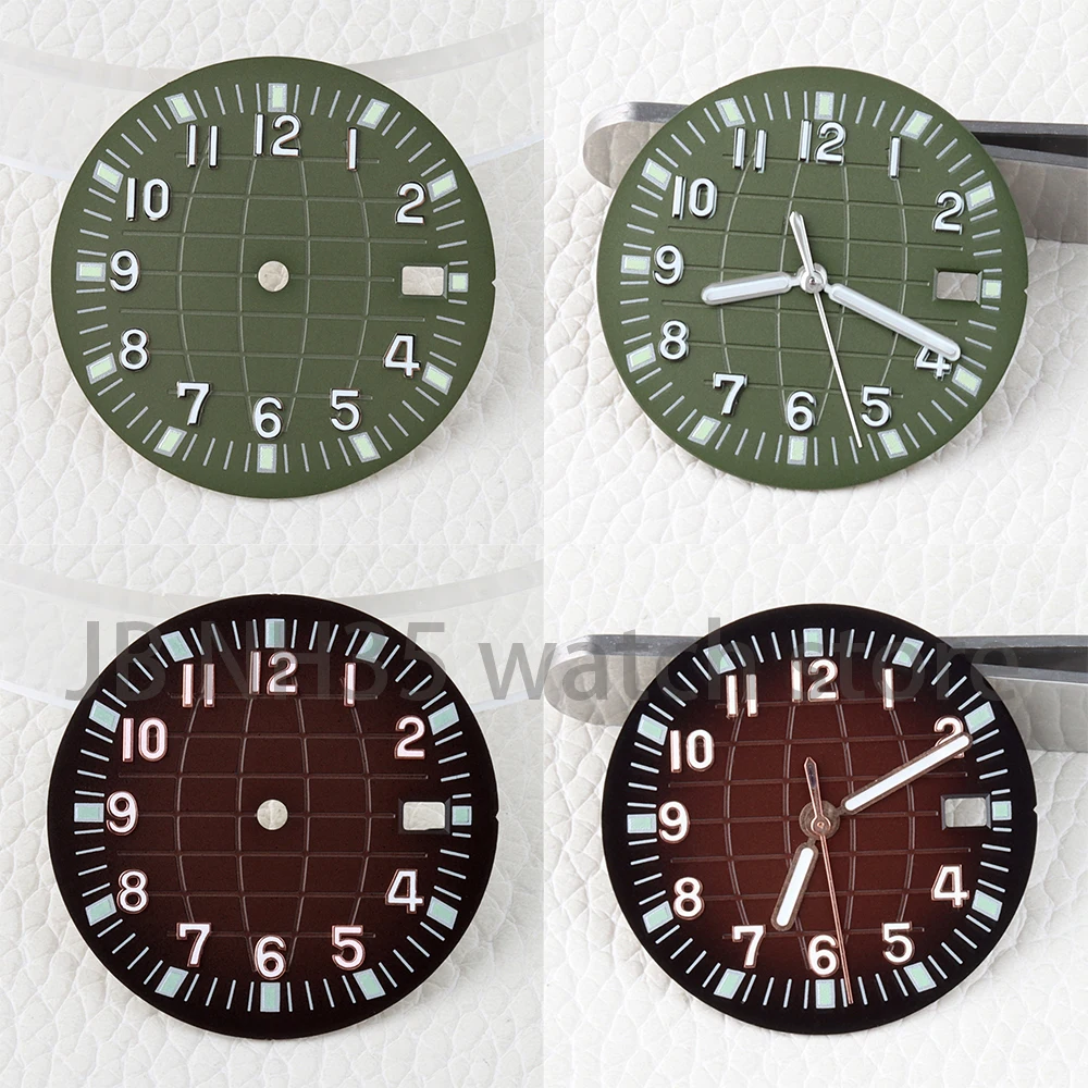 

Green Luminous 31.5mm Watch Dials Face NH35 Dial Hands for Aquanaut NH35 NH36 Automatic Movement Watch Modification Accessories