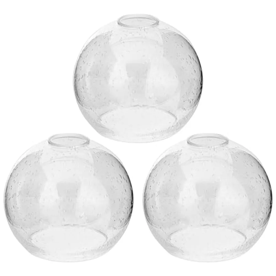 

3 Pack Shade Replacements Globe Lamp Shade Covers for Light Fixtures 1.65 Inch Fitter Globes Lampshades for Wall Sconces Chande