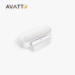 AVATTO-Sensor de puerta inteligente Tuya Zigbee, Detector de alarma abierto y cerrado, sistema de seguridad, funciona con Alexa y Google Home