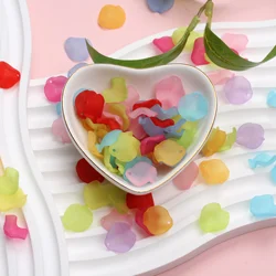 100Pcs/bag 15mm Candy Color Transparent Petal Pendant For Jewelry Making DIY Hairpin Necklace Bracelet Accessories Wholesale