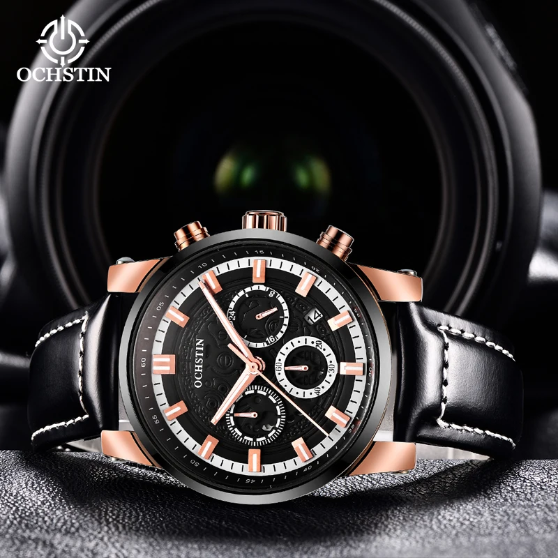 ساعة يد بسوار جلدي للرجال ، ساعة رياضية غير رسمية ، ساعة كوارتز للرجال ، ساعة رجالية ، ساعة رجالية ، Sa ،