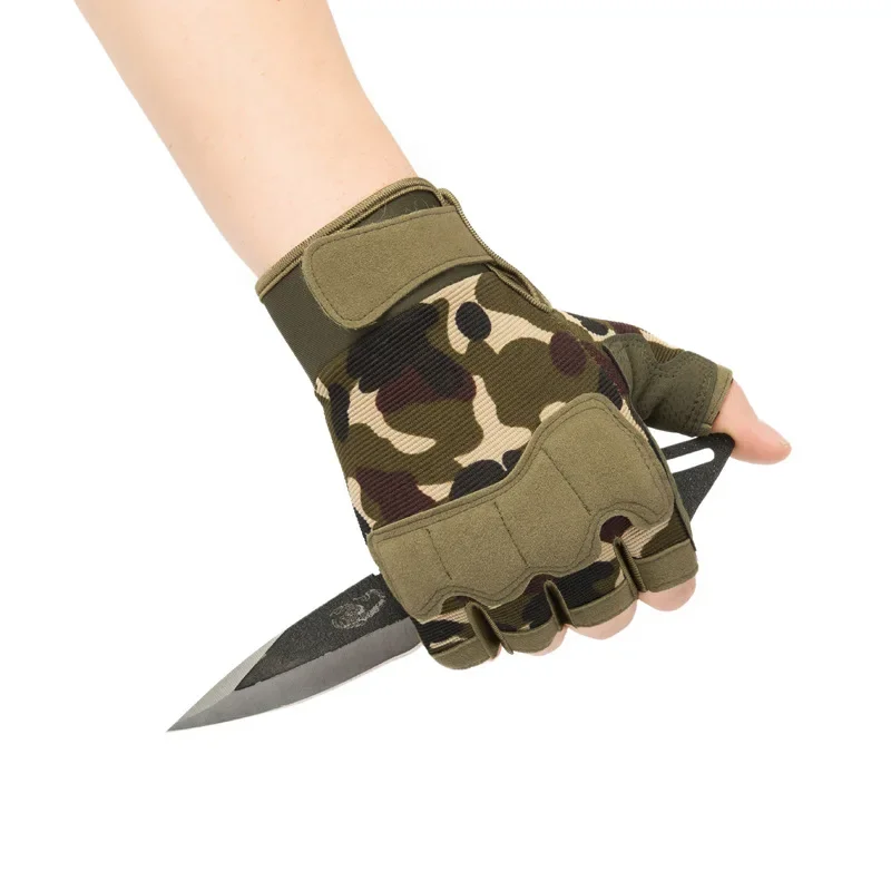 Outdoor Tactical Gloves for Men Women, Anti-slip Fingerless Gloves Outdoor Gloves for Shooting, Hunting, Motorcycling, Climbing