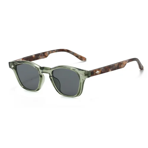 Imagen 1 del producto Gafas de sol redondas pequeñas a la moda para mujer, lentes Retro transparentes de océano, gafas de sol de playa UV400 con remaches para hombre, gafas de sol Punk para vacaciones