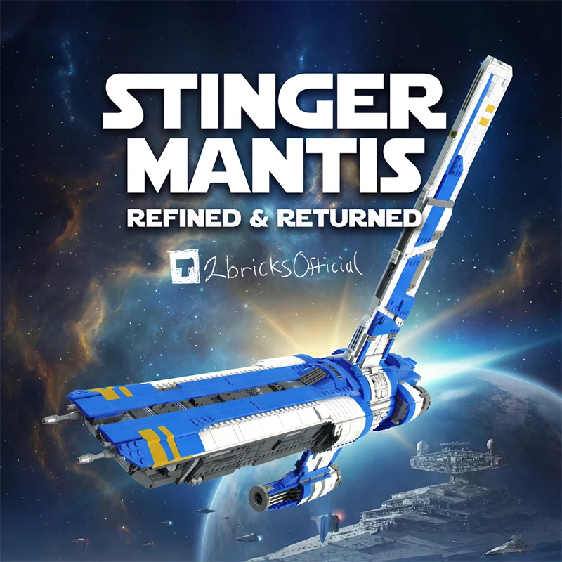 3006PCS Movie Stinger Mantis Building Blocks Set Space War S-161 Spacecraft Warship Brick Model Kit Boys Toy Adults Kid DIY Gift