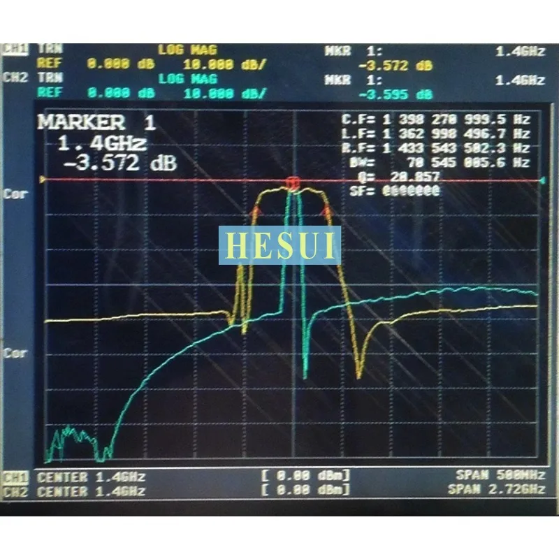 BPF 1400MHz RF coaxial bandpass SAW filter, 1dB bandwidth 45MHz, Module SMA interface Module Board