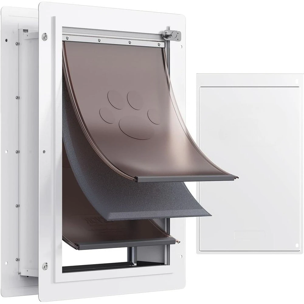 

Energy-Efficient Insulated Pet Door, Easy Install for Interior/Exterior Walls, Suitable for Small Dogs (White)