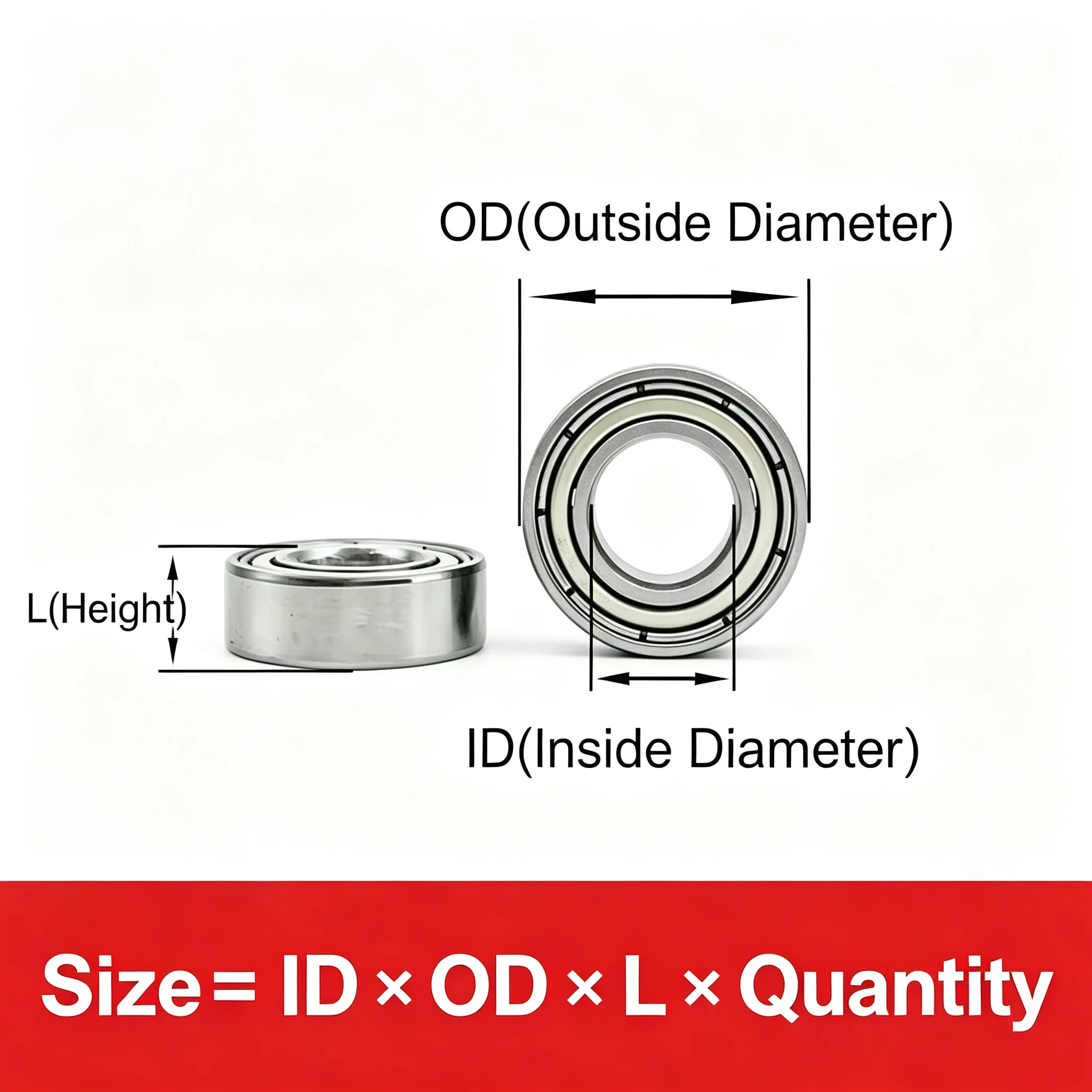 10pcs Miniature Ball Bearings 2x5x2.5 3x6x2.5 5x10x4 6x12x4 9x20x6 Mm Bore 2mm 3mm 4mm 5mm 6mm 7mm 8mm 9mm Sealed Small Bearing