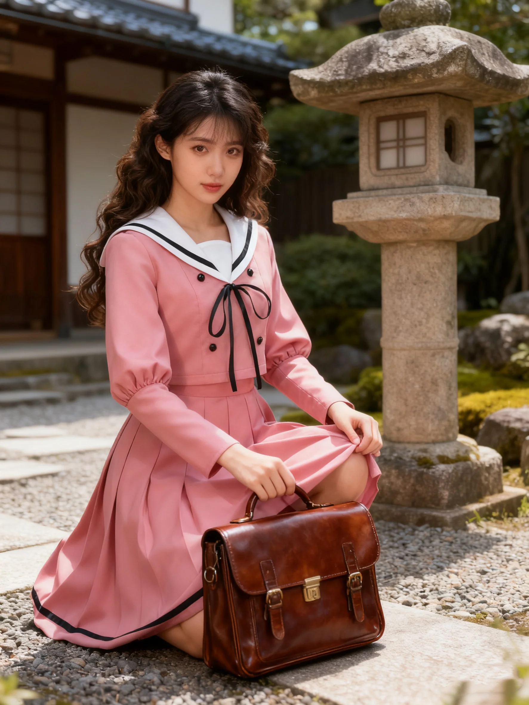 أنيمي زهرة عطرة تزهر مع كرامة واغوري كاوروكو تأثيري حلي الوردي كلية نمط JK تنورة زي مدرسي البدلة #5