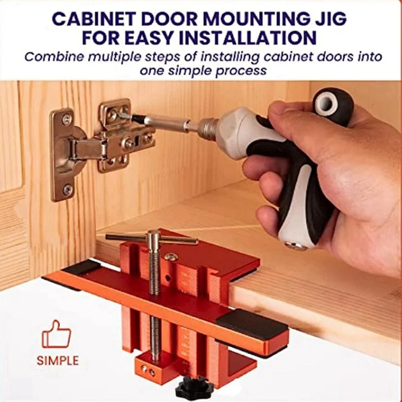 Cabinet Door Mounting Fixture Integrated Heavy Tool Installation Fixture Suitable For Cabinets With Face Frames