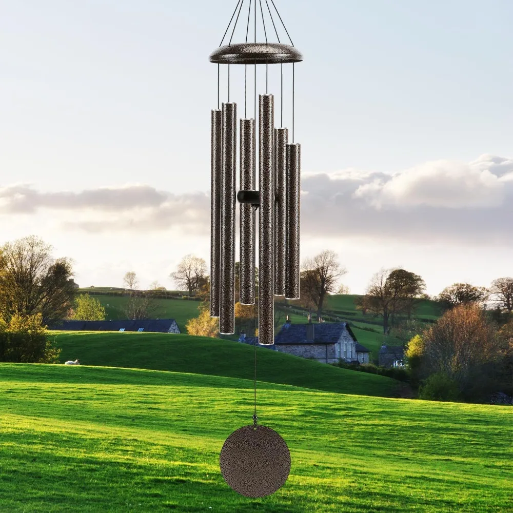 

Wind-Chimes-Outdoor-Deep-Tone, Soothing Melodic Tones Windchimes, Wind Chimes for Outside, Black Memorial Wind Chimes Best Gift