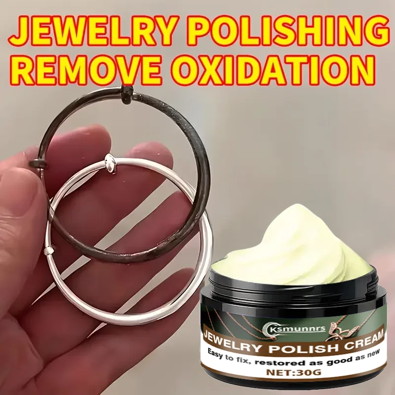 Gold/Silver Jewelry Polishing Cream: Removes Oxidation & Tarnish, Restores Luster for Rings/Bracelets, Jewelry Care