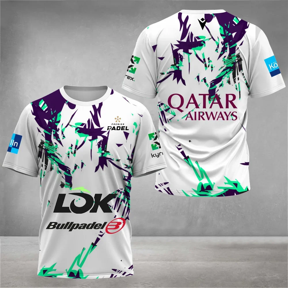 Summer Sweat-Wicking Quick Dry Crew Neck Tennis T-Shirt Men\'s Padel Clothing 2024 Outdoor Badminton Running Short Sleeve Tshirts
