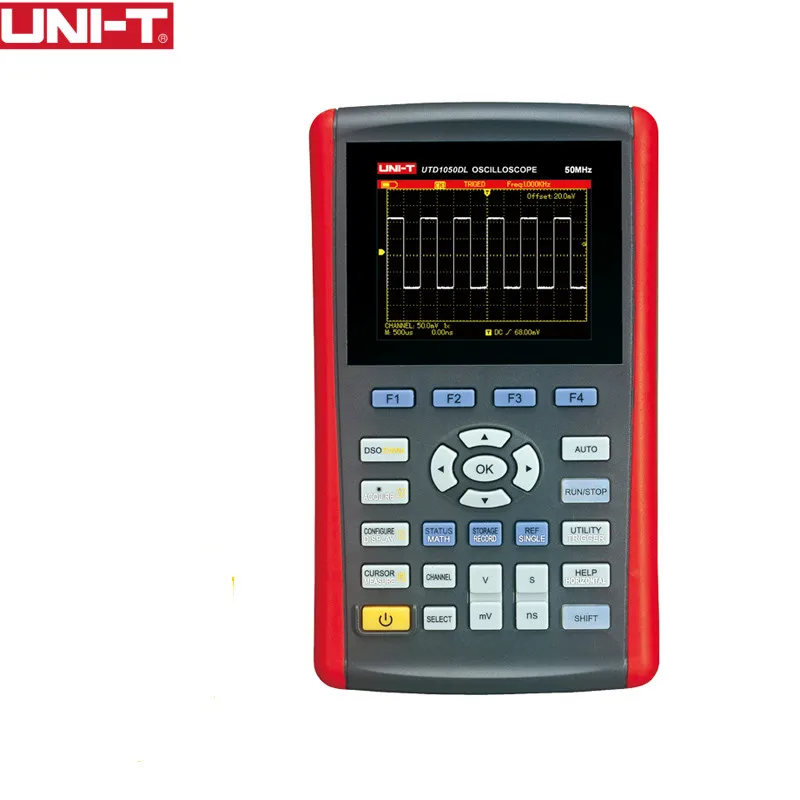 UNI-T Digital Handheld Oscilloscopes UTD1050DL 50Mhz Dual Channel 7-inch Widescreen LCD USB Interface for Electronics Testing
